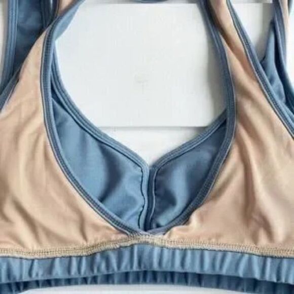 Niyama Sol Eclipse Medium Support Sports Bras In Coral, Slate Blue, Ballet Pink - Picture 14 of 16